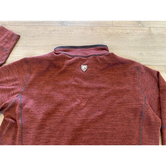 Kuhl Ryzr Fleece 1/4 Zip Pullover Sweater Men's Size Small Brown Rust Jacket - Picture 7 of 9